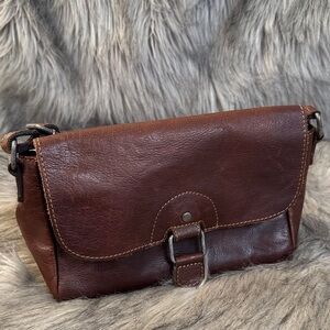 Jack Georges Brown Leather Women’s Crossbody Bag